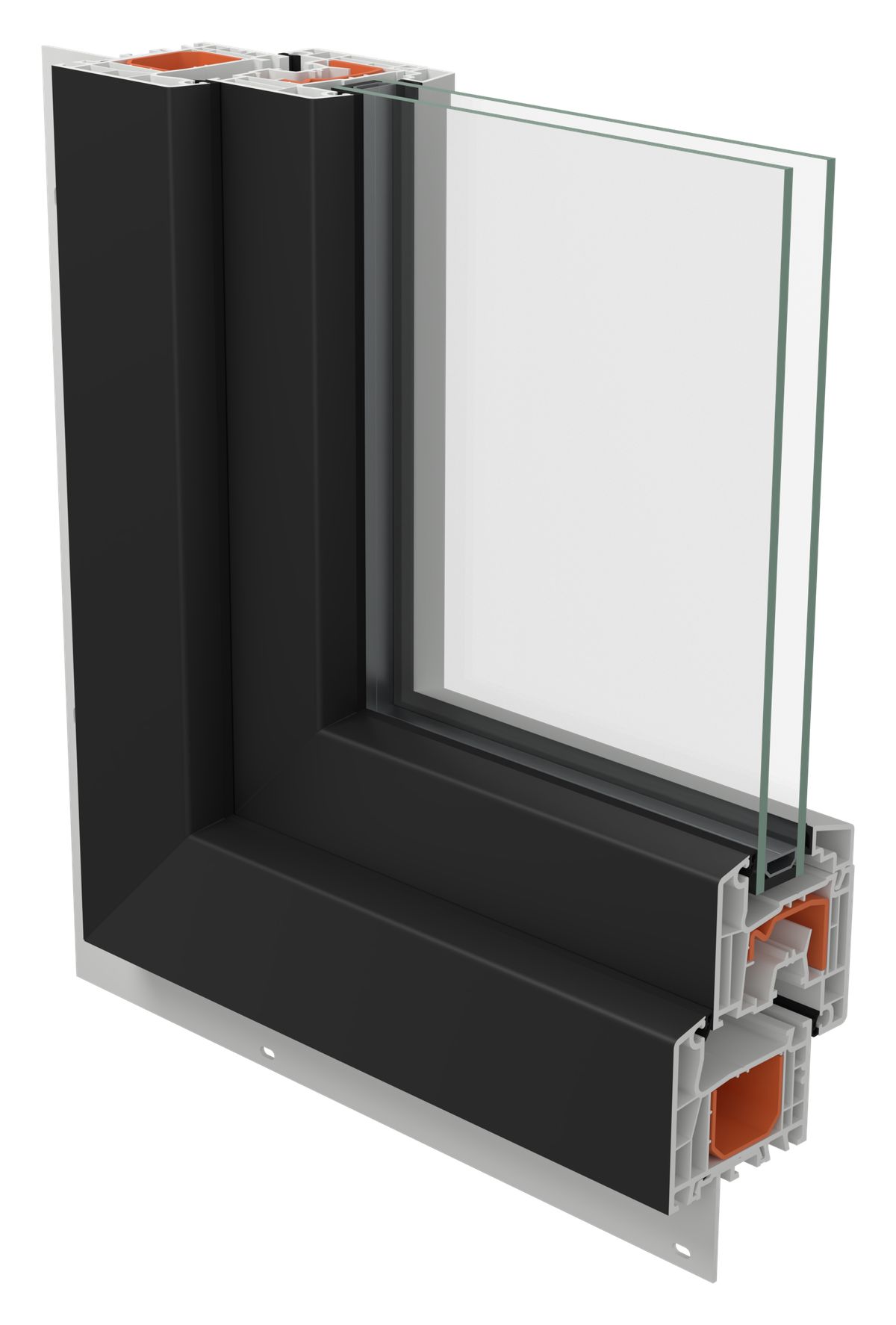 Vi5 casement corner with nailing fin and steel core
