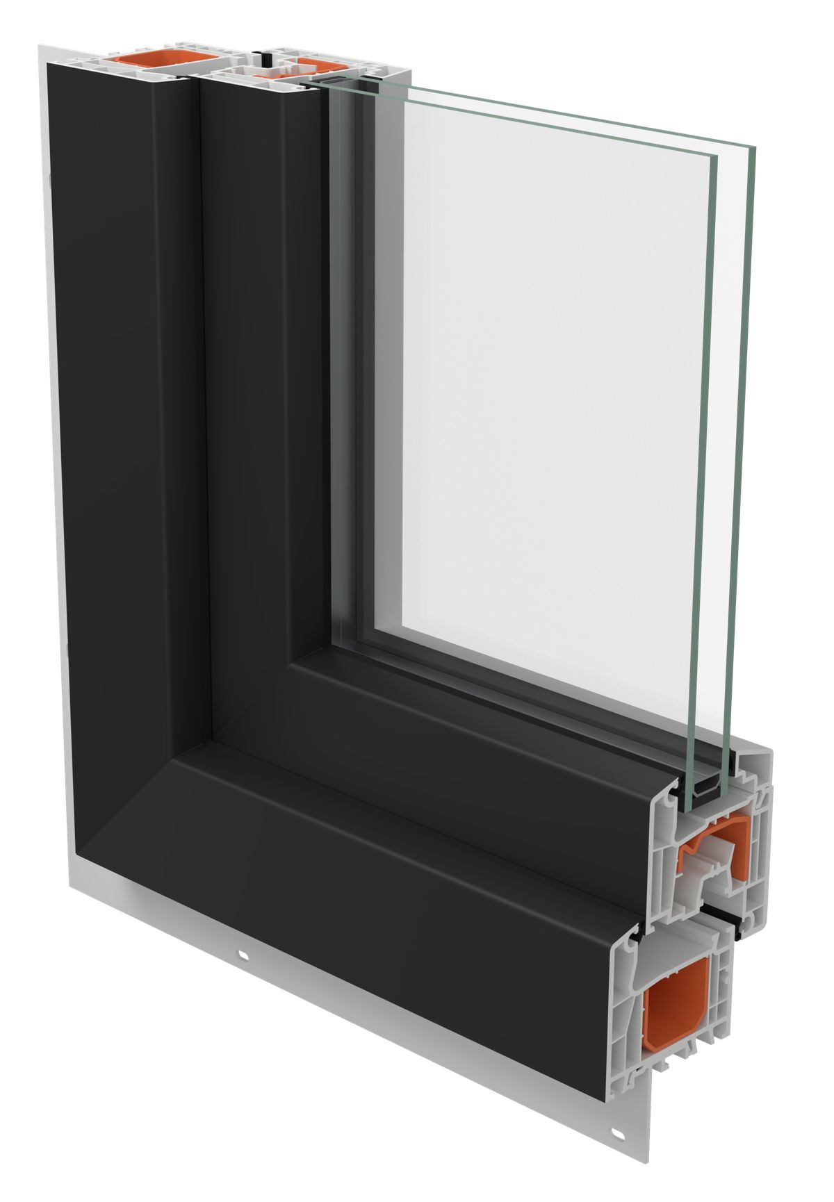 Vi5 casement corner with nailing fin and steel core