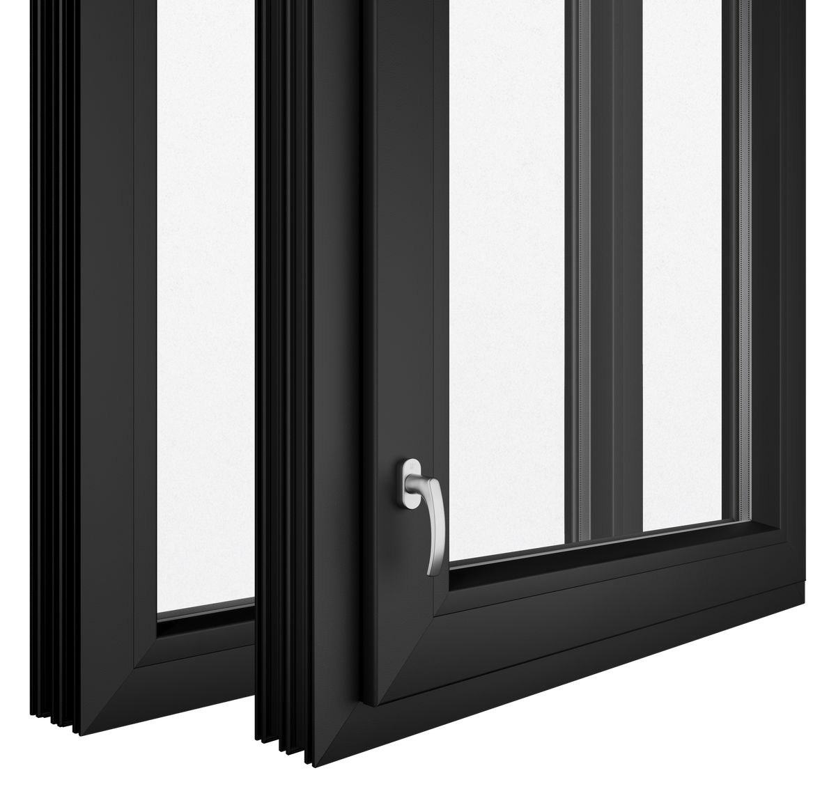 Vi6 window, black, with handle