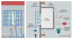 air pressure, air infiltration testing, water resistance, standard test method