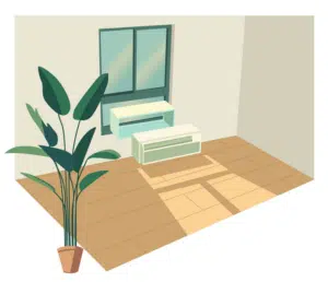 illustration of comfortable home environment thanks to louvred windows